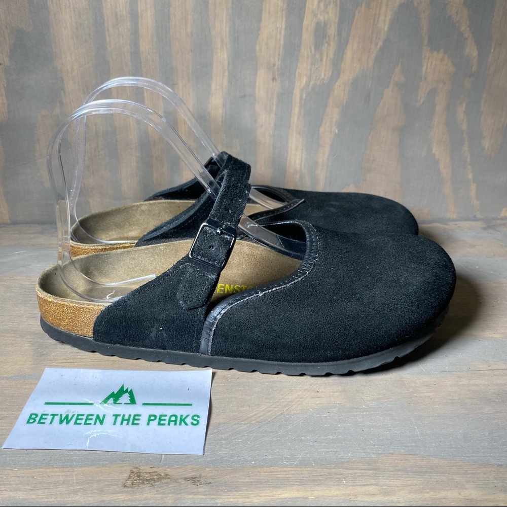 Birkenstock Ascot Black Leather Mules M5 W7